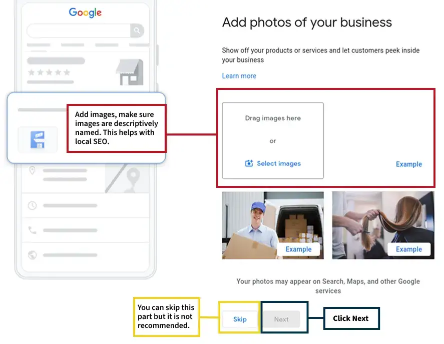 Google business photos page Google business photos page