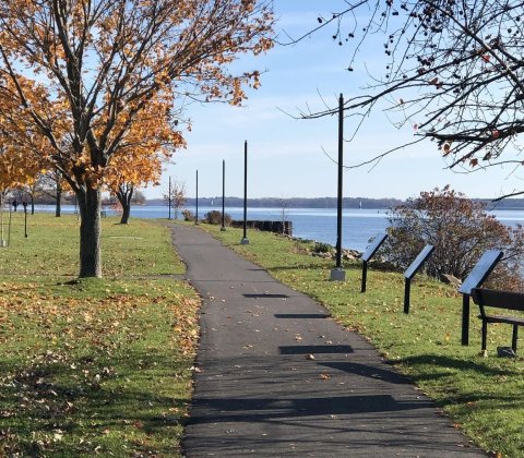 Morrisburg's main park by the water. With trails and beach front