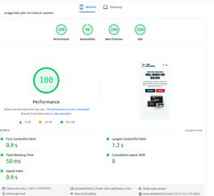 a clients websites
preformance before