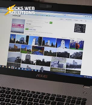 electricians website on a computer